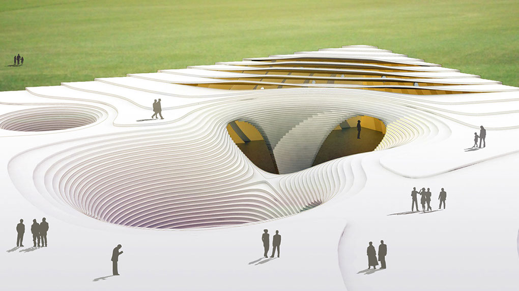 Belgrade Center for the Promotion of Science Public roof landscape