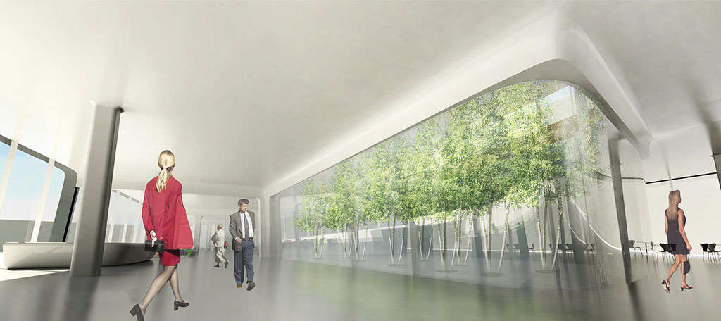 Public areas are always accessing the winter gardens.